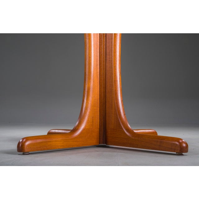 Vintage Scandinavian Danish Teak Round Side Table by Axelsen, 2003 For Sale - Image 4 of 9