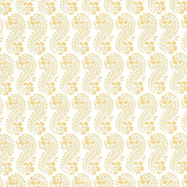 Sample - Schumacher X Molly Mahon Lani Fabric in Gold For Sale