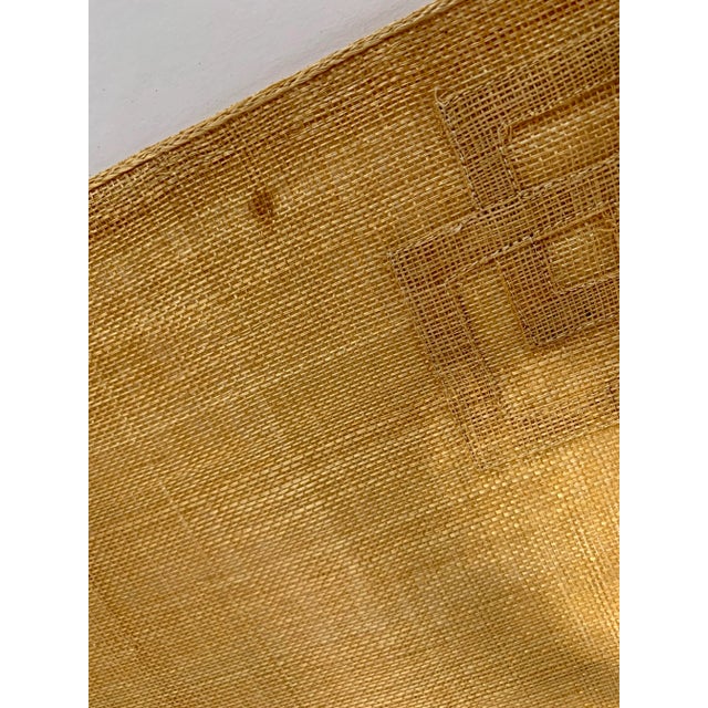 1980s Vintage 1980's Rectangular Hand-Loomed Raffia Palm Beach, Coastal Style Placemats- Set of 4 For Sale - Image 5 of 13