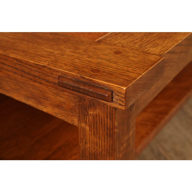 Stickley Mission Collection Oak Tile Top Coffee Table For Sale In Philadelphia - Image 6 of 18