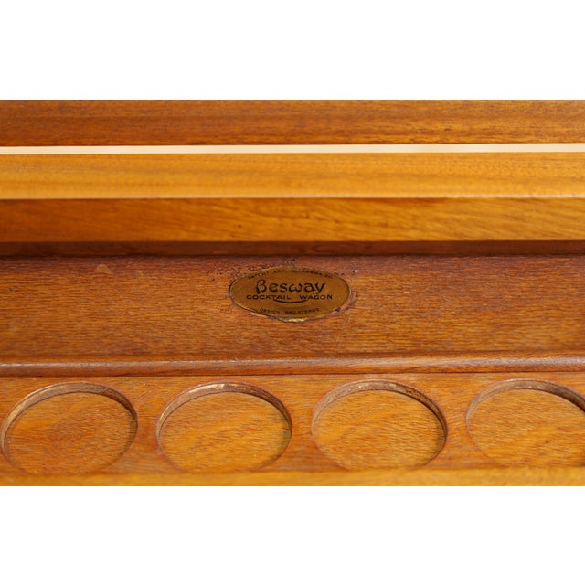 1950s Mechanical Cocktail Wagon Bar Cart For Sale - Image 18 of 18