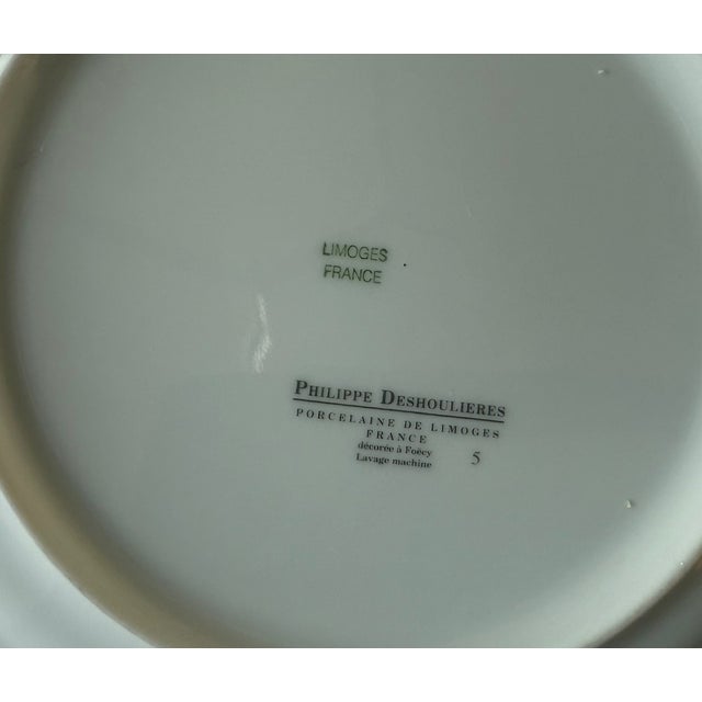 Set of 5 Vintage Philippe Deshoulieres Limoges Porcelain Appetizer Plates With Golf Scenes For Sale - Image 14 of 14