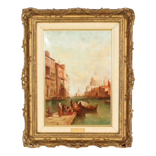 Alfred Pollentine, Grand Canal Venice, 19th Century, Oil on Canvas, Framed For Sale