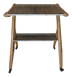Bar Trolley in Beech and Glass by Officina Di Ricerca, 1960s