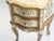 Wood Mid-Century Florentine Italian Gold and White Gilt Side Table Nightstand, 1960s For Sale - Image 7 of 10