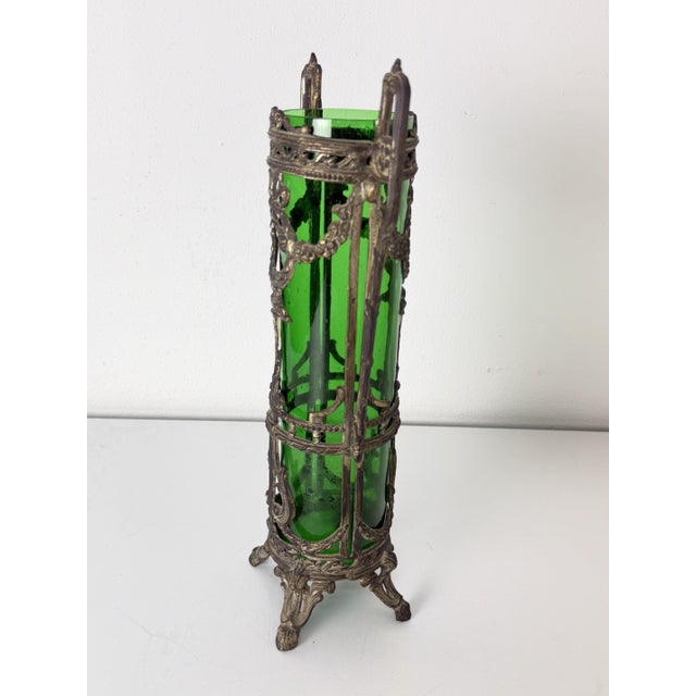 Art Deco Vase in Bronze and Murano Glass, 1940s For Sale - Image 10 of 13
