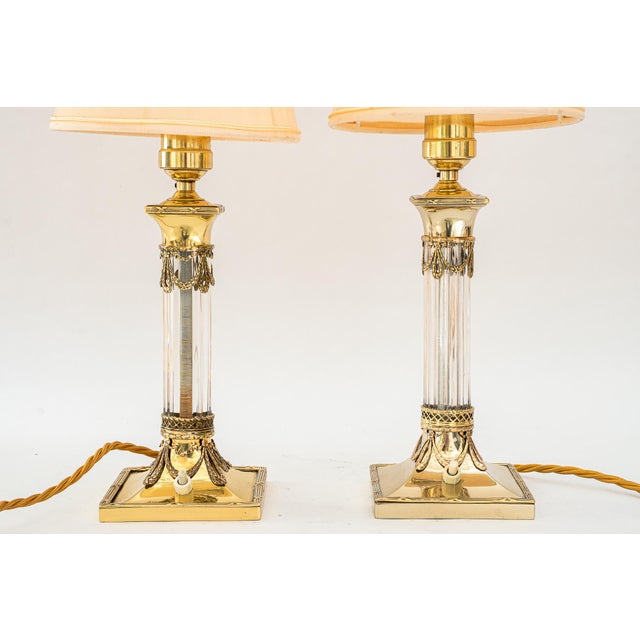 Art Deco Table Lamp with Fabric Shade, Vienna, Austria, 1920s For Sale - Image 15 of 18