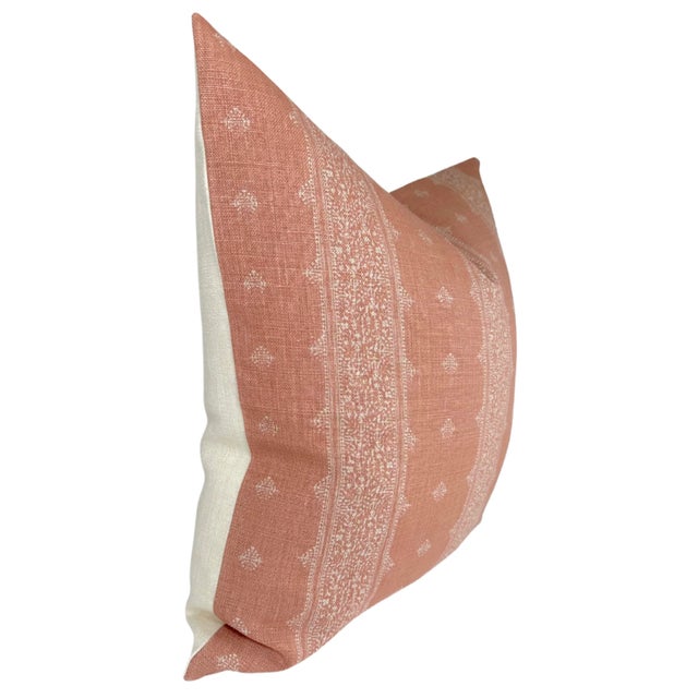 Fez Striped Pillow Cover ⭐️ Ships Within 2 Days On the Front: Fez Printed Fabric On the Back: Ivory Linen Fabric 100%...