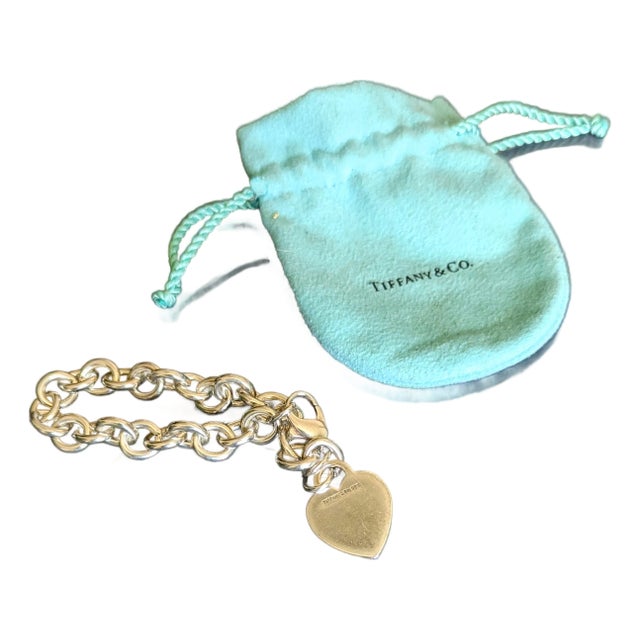 1980s Tiffany's Engraved Heart Bracelet Engraved "Nomi", Dustbag Inc. For Sale