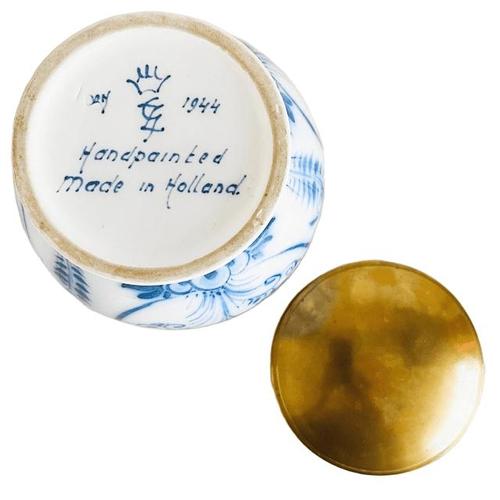 Vintage Delft Blue Lidded Jar by Zenith Gouda, 1940s For Sale - Image 5 of 7