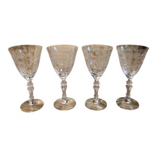 Fostoria Chintz Cordial Glasses - Set of 4 For Sale