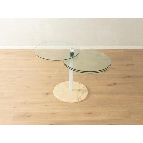 Stone Vintage Postmodern Glass and Marble Side Table For Sale - Image 7 of 14