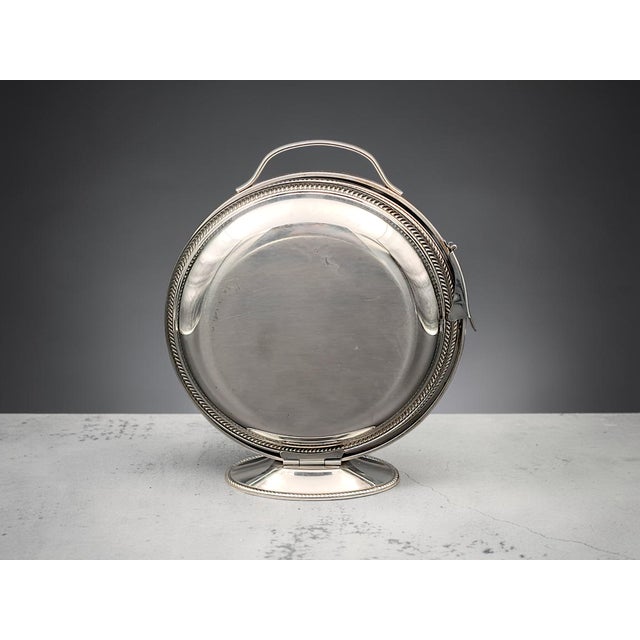 Silver Mercurio Cake Stand in 18/10 Stainless Steel from Alessi Alfra, 1960s For Sale - Image 8 of 10