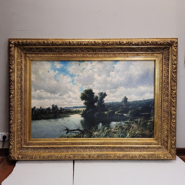 Antonio Canovas Del Castillo Y Vallejo, River Landscape, 1920s, Oil on Canvas, Framed For Sale - Image 4 of 18
