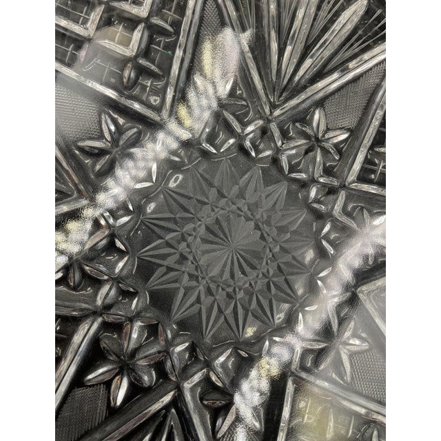 Glass Violetta Mid-Century Octagonal Crystal Nesting Bowls - Set of 2 For Sale - Image 7 of 13