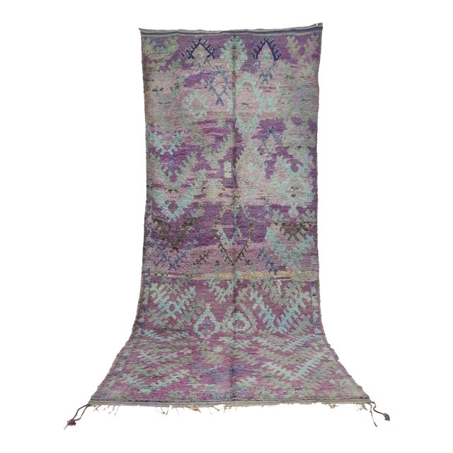 Rare Vintage Moroccan Rug - 6'4" X 16'1" Ft For Sale