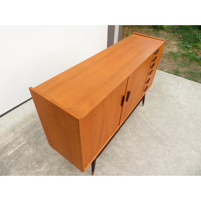 VTG Mid Century Swedish Teak 6 Drawer Sideboard ~ Danish Modern Tv Stand Dresser For Sale - Image 11 of 18