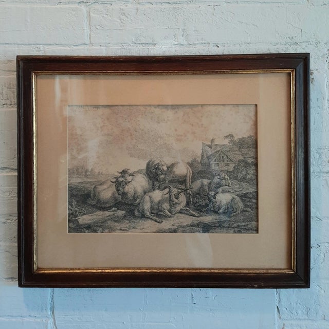 Late 18th Century 18th Century French Pastoral Pen and Ink, Framed For Sale - Image 5 of 5
