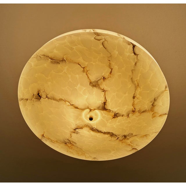 Art Deco Pendant Light in Marble Glass, 1930s For Sale - Image 13 of 18
