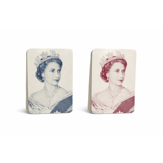 Mid-Century Modern Queen Elizabeth II Coronation 1953 Double Deck Playing Cards Royalty Uk - Set of 2 For Sale - Image 3 of 11