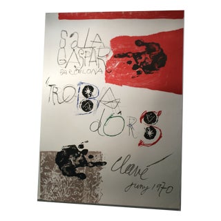 Barcelona Exhibition Poster by Clavé, 1970 For Sale