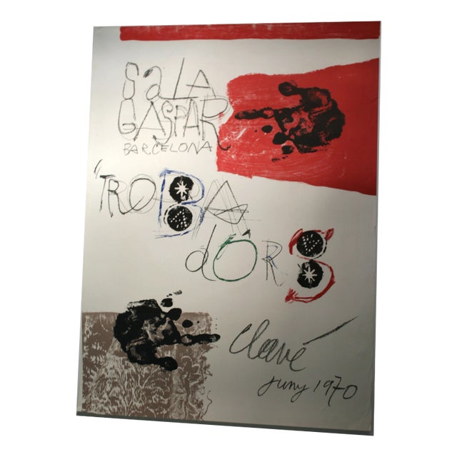 Barcelona Exhibition Poster by Clavé, 1970 For Sale