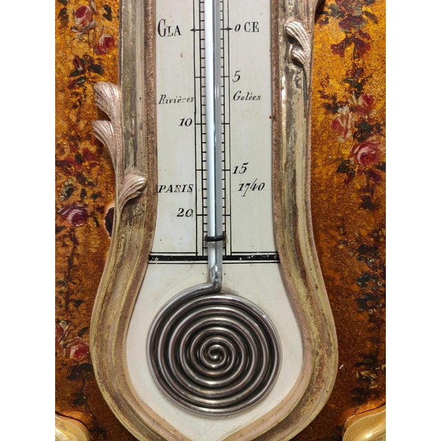 Louis Xv Style Vernis Martin Cartel Clock and Thermometer, 1740 For Sale - Image 4 of 16