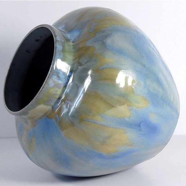Glazed Ceramic Vase from Faïencerie De Thulin, 1930s For Sale - Image 6 of 11