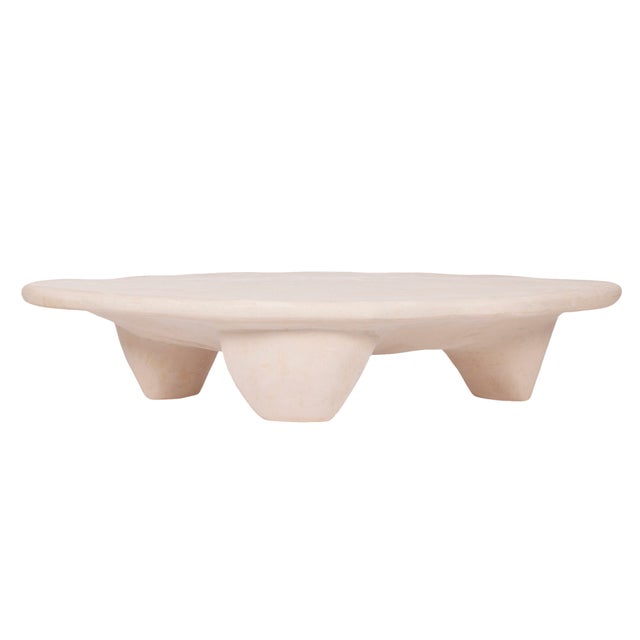 Athen Nude Faux Stone Coffee Table For Sale - Image 4 of 9