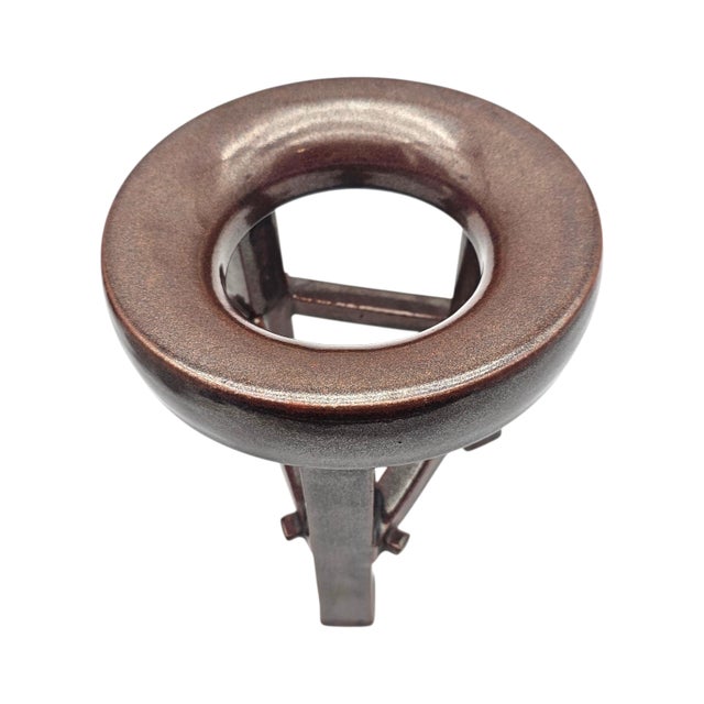 Postmodern Memphis Style Studio Stoneware Teapot on Ceramic Pedestal 16.5" For Sale - Image 11 of 12