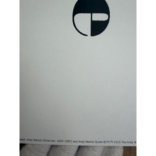 Black Andy Warhol, I the Future Everybody Will Be World Famous for Fifteen Minutes, Designed by John Melin, 1968, Copyright 2015 For Sale - Image 8 of 8