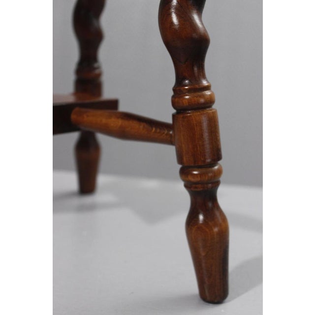 Wood Brutalist Turned Wood Stool, 1950s For Sale - Image 7 of 15