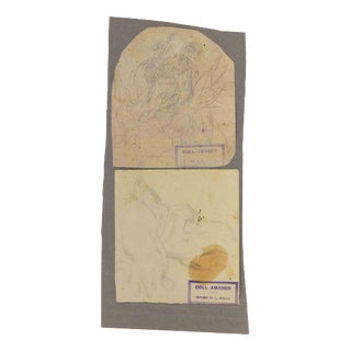 Luigi Galli, Composition, Late 19th Century, Pencil on Paper For Sale
