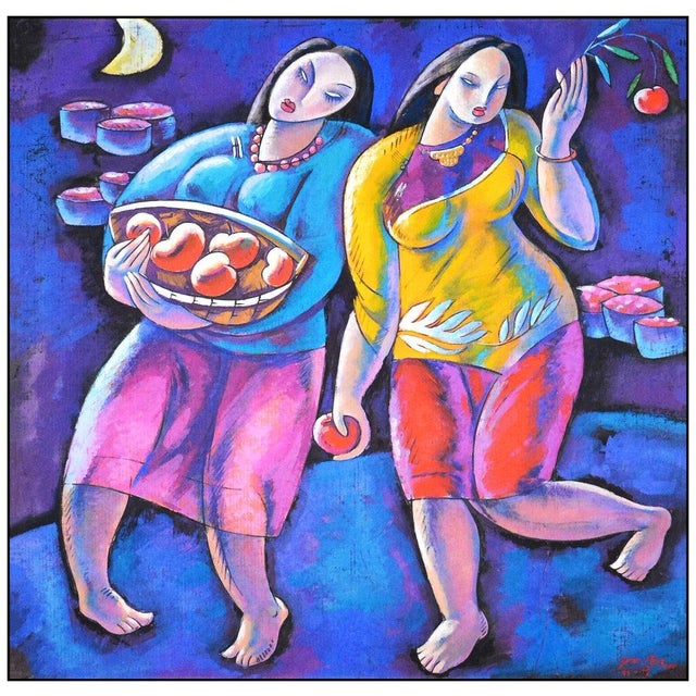 Contemporary Late 20th Century The Fruit Basket, Y.X. Pan For Sale - Image 3 of 6