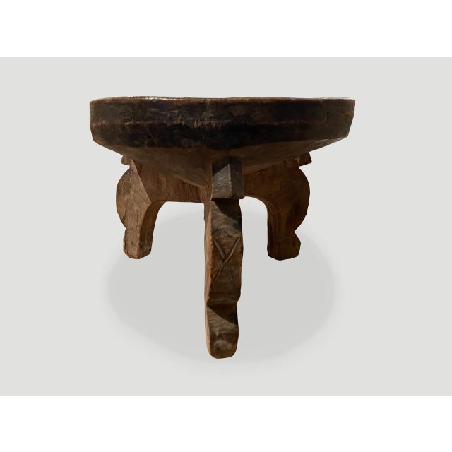 Tribal Antique African Tray Side Table or Bowl For Sale - Image 3 of 5