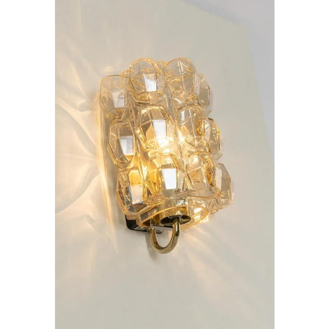 Gold Large Amber Bubble Glass Sconce by Helena Tynell for Limburg, Germany For Sale - Image 8 of 12