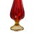 Late 20th Century Amberina Red & Yellow Art Glass Pedestal Vase For Sale - Image 4 of 11