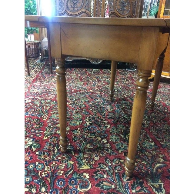 English Antique Drop Leaf Table, Maple Dining Table For Sale - Image 3 of 11
