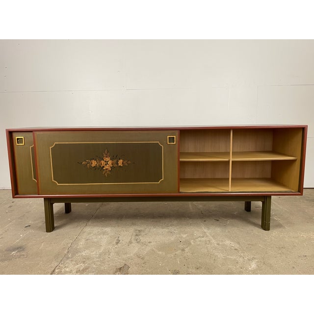 Low Sideboard in Oak with Sliding Doors from Omann Jun Møbelfabrik, Denmark, 1960s For Sale - Image 6 of 12