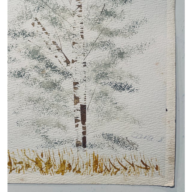 1970s spring or summer landscape, watercolor on heavy paper, signed lower right "Cara S." Combined shipping available,...