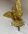 Figurative Antique Gold Gilded Solid Brass Bronze Open Winged Eagle Bird Heavy Flag Finial For Sale - Image 3 of 14