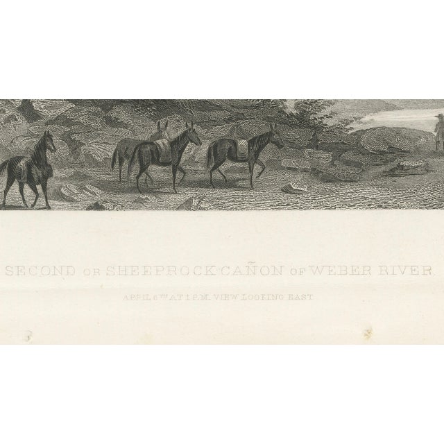 Mid 19th Century F.W. Egloffstein, Utah Landscape, Weber River & Sheep Rock Canyon View, 1861, Print For Sale - Image 5 of 9