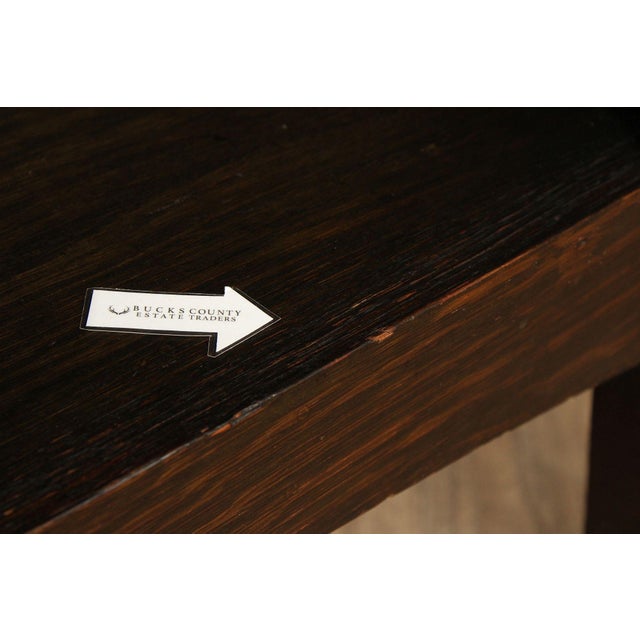 1910s Limbert Antique Mission Oak Arts & Crafts Glass Door Bookcase For Sale - Image 5 of 18