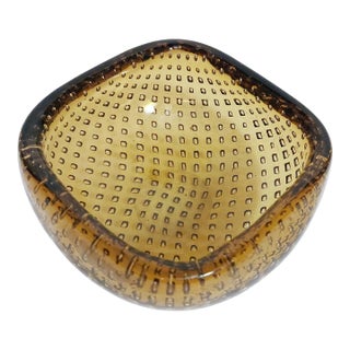 Carlo Scarpa for Venini, Murano Bullicante Glass Bowl, Italy 50s For Sale