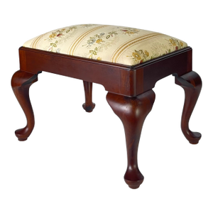 Vintage Henkel Harris Attributed Queen Anne Style Mahogany Footstool