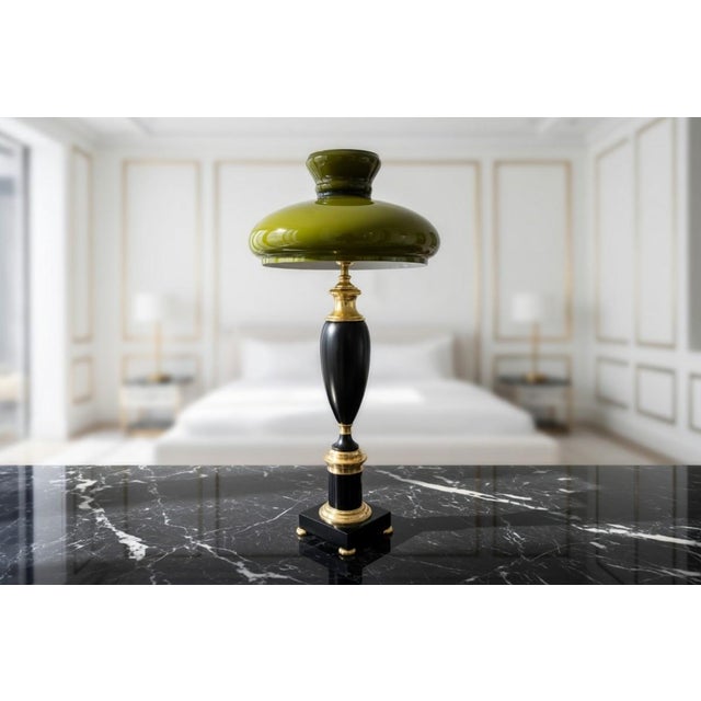 Metal 20th-Century Art Deco Table Lamp, Poland, 1950s For Sale - Image 7 of 7