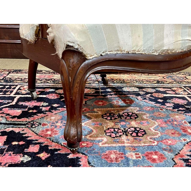 Napoleon III Style Mahogany Bergère Chair, 1800s For Sale - Image 3 of 13