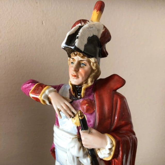 Victorian 1920s Capodimonte Porcelain Napoleonic Generals/Figurines Set of 2 For Sale - Image 3 of 12
