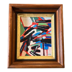 Contemporary Original Stephen Heigh Abstract Painting “Zig Zag”