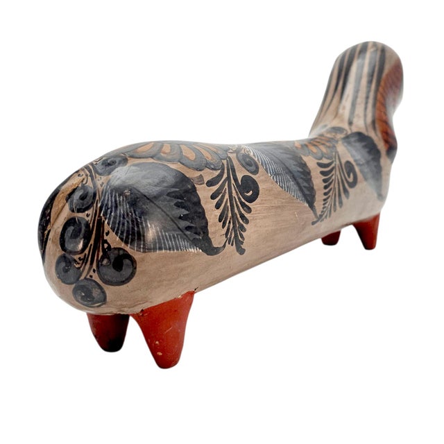 Mid-Century Tonalá Pottery Dachshund Folk Art Sculpture 13" Mexico For Sale In San Francisco - Image 6 of 17